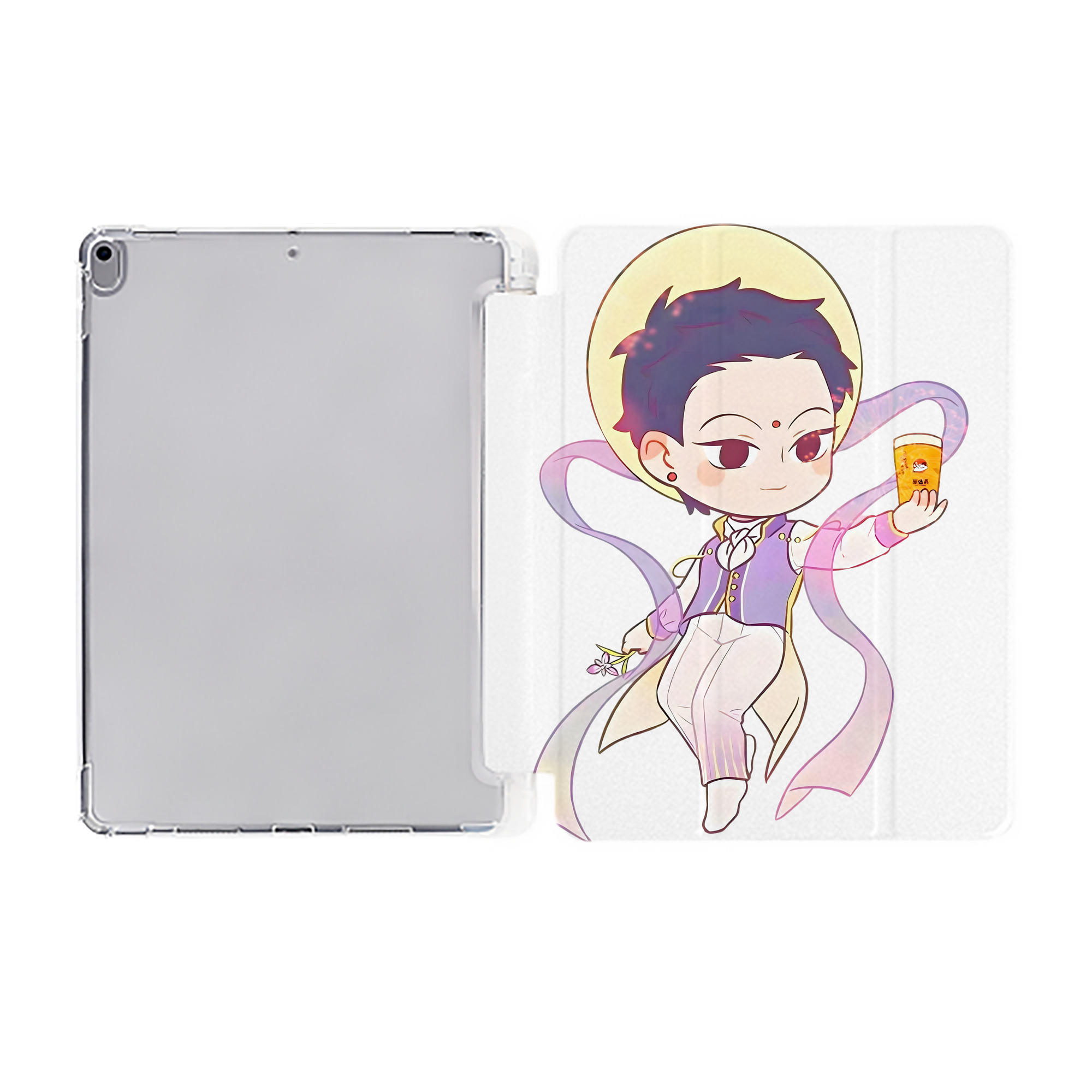 （画像用） Ne Zha 2 ナタ 魔童の大暴れ IPad ケース ペン収納付き 三つ折りスタンド PUレザー×シリコン 対応機種9.5/10.5/10.9インチ